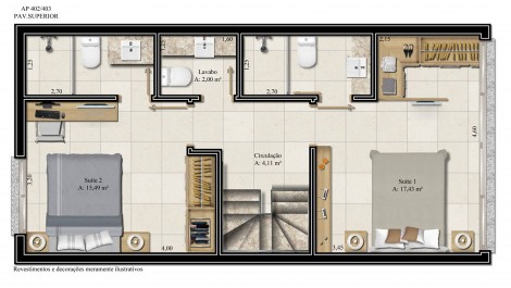 apartamento 402 - pavimento superior